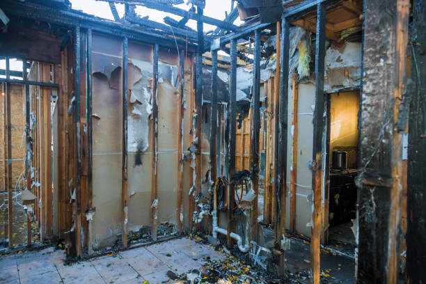 Professional Fire Damage Restoration technician working in Farmington, PA